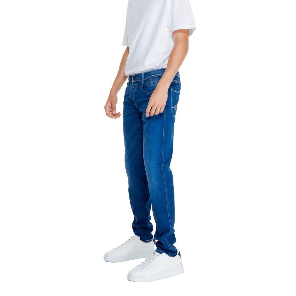 Replay Blue Cotton Jeans & Pant - Hilstor