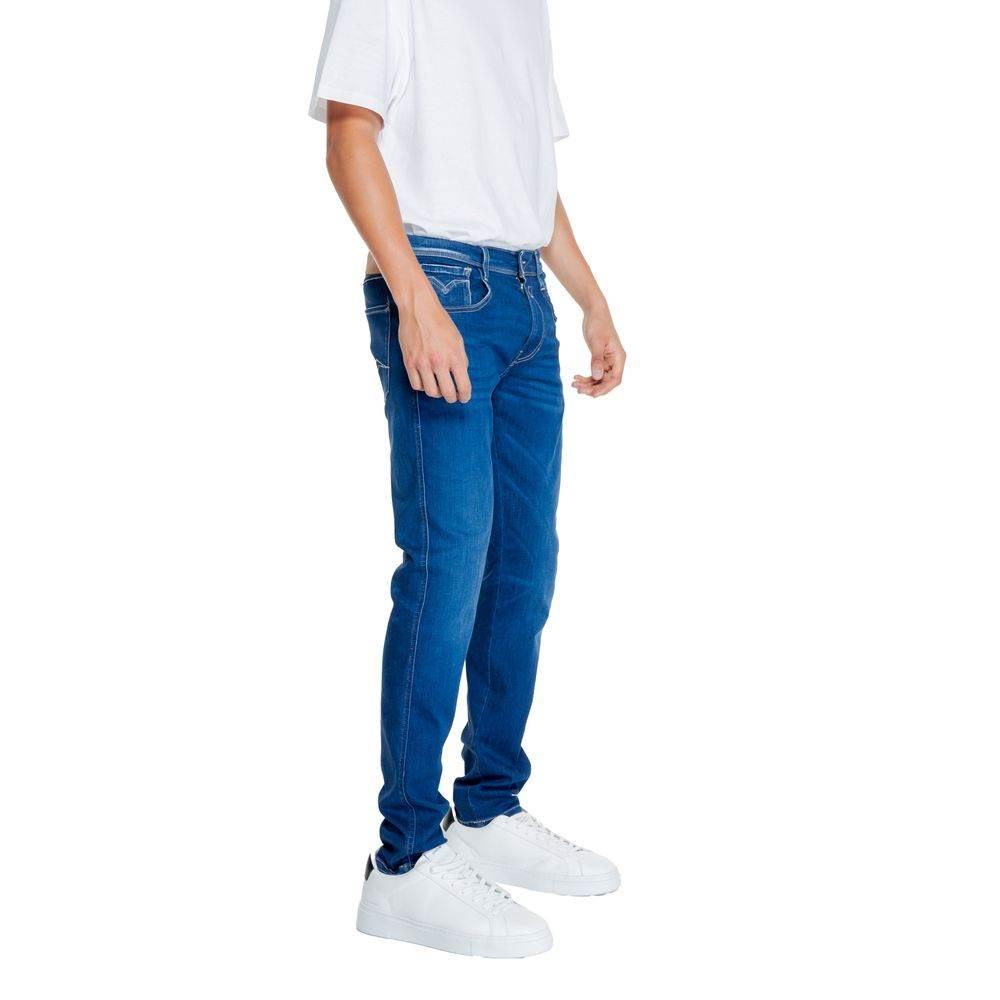 Replay Blue Cotton Jeans & Pant - Hilstor