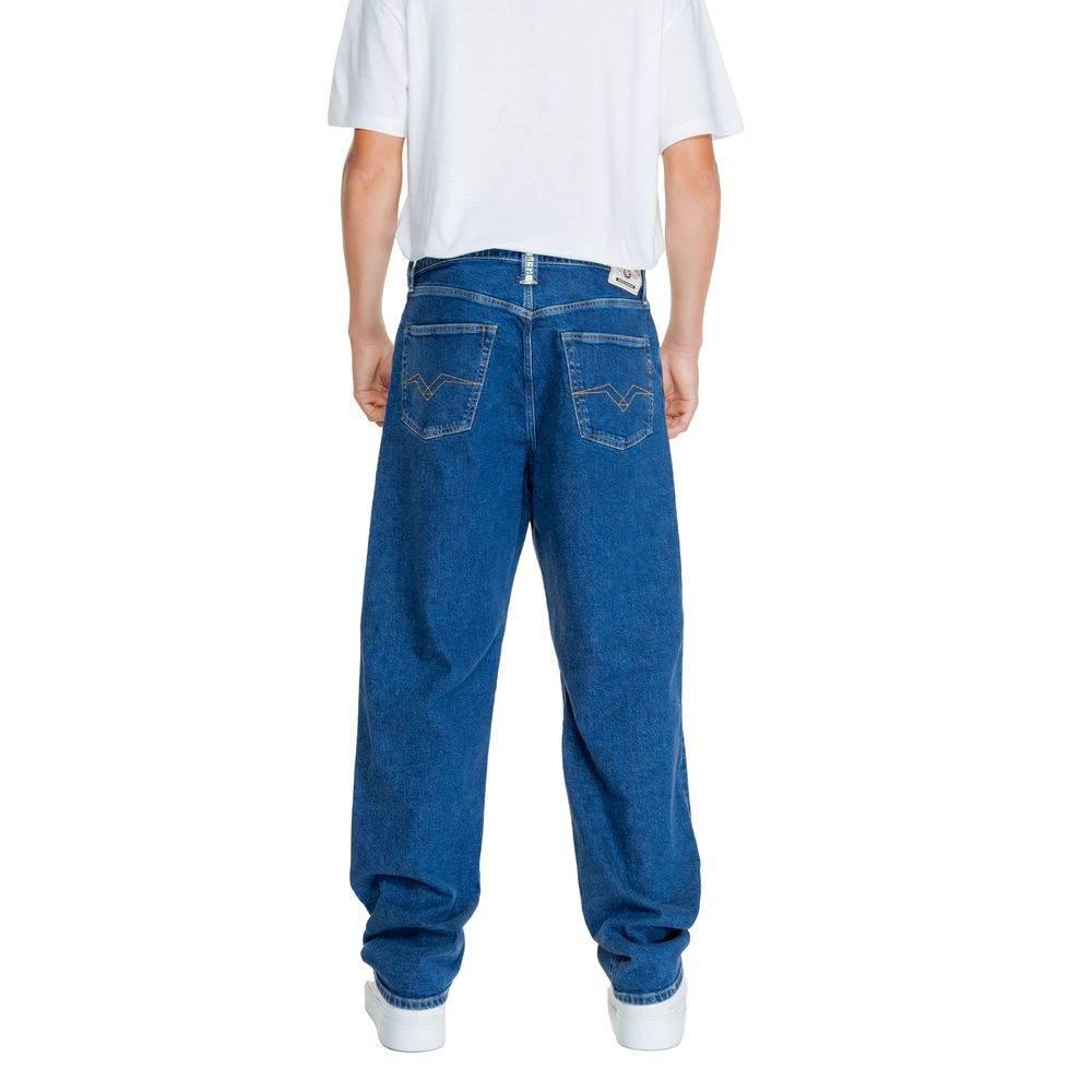 Replay Blue Cotton Jeans & Pant - Hilstor