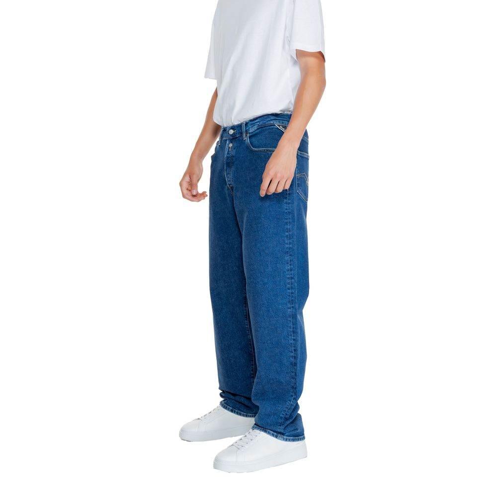Replay Blue Cotton Jeans & Pant - Hilstor
