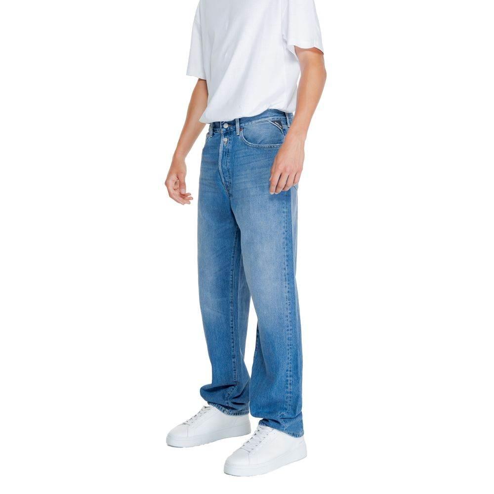 Replay Blue Cotton Jeans & Pant - Hilstor