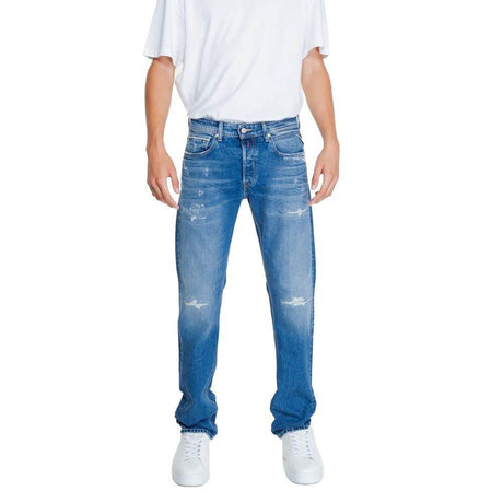 Replay Blue Cotton Jeans & Pant - Hilstor