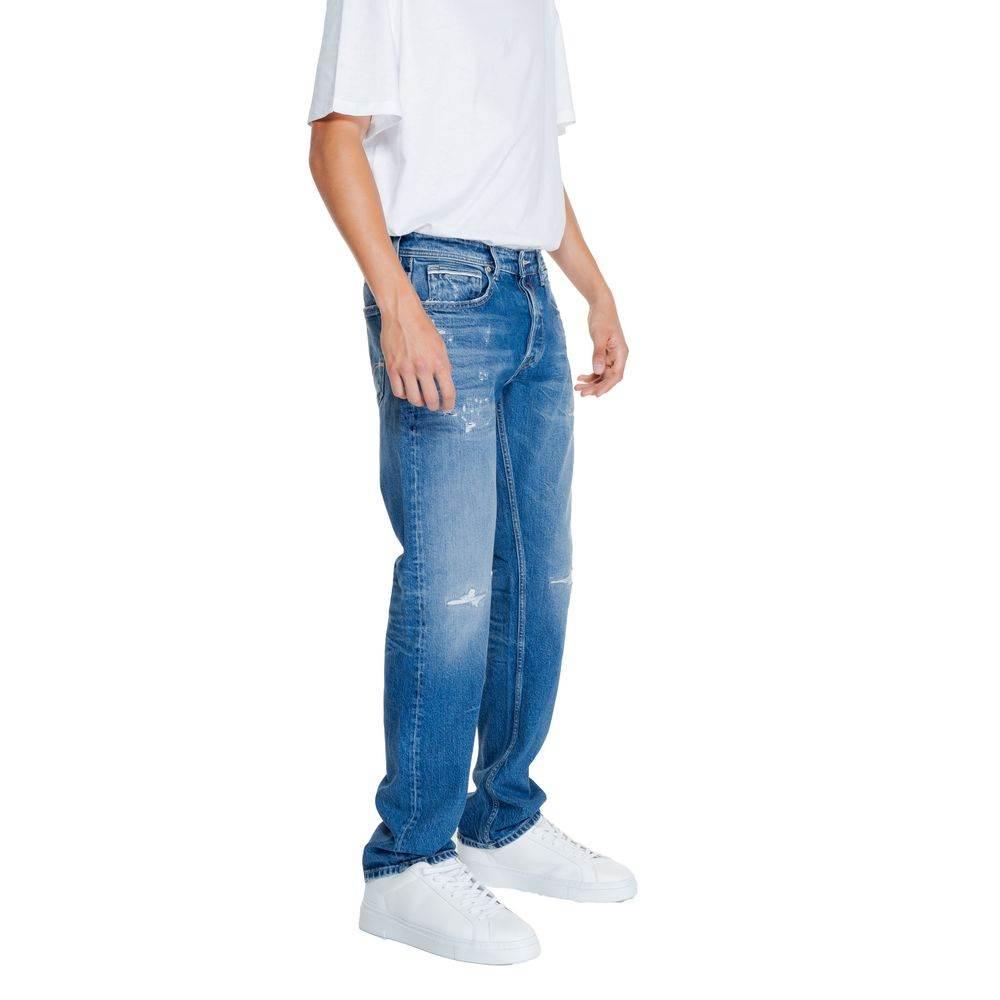 Replay Blue Cotton Jeans & Pant - Hilstor