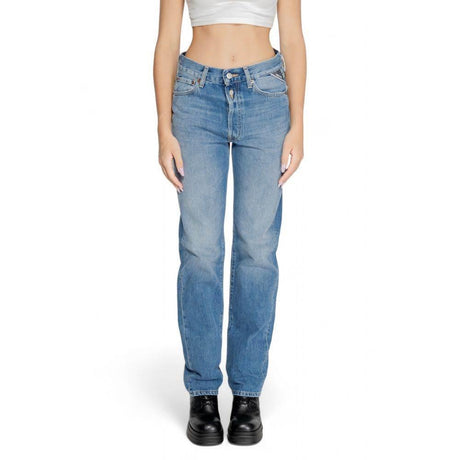 Replay Blue Cotton Jeans & Pant - Hilstor