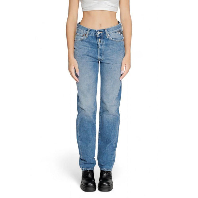 Replay Blue Cotton Jeans & Pant - Hilstor