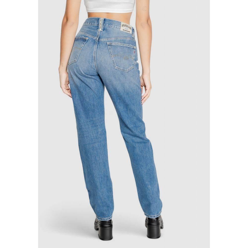 Replay Blue Cotton Jeans & Pant - Hilstor