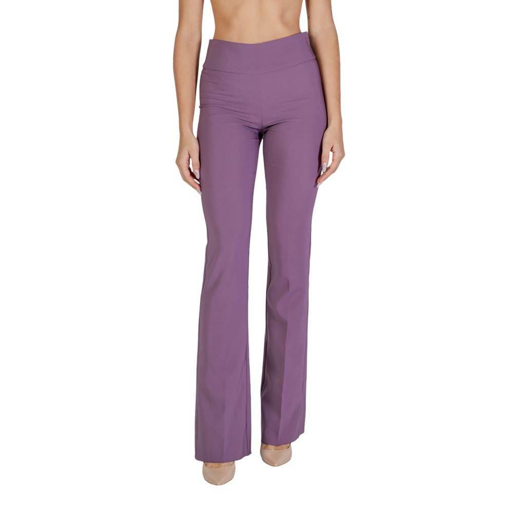 Sandro Ferrone Purple Polyester Pant - Hilstor