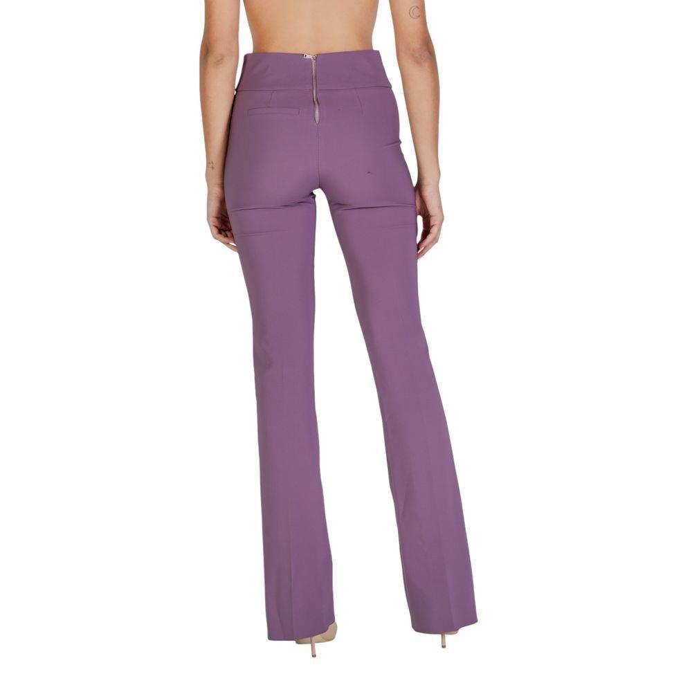 Sandro Ferrone Purple Polyester Pant - Hilstor
