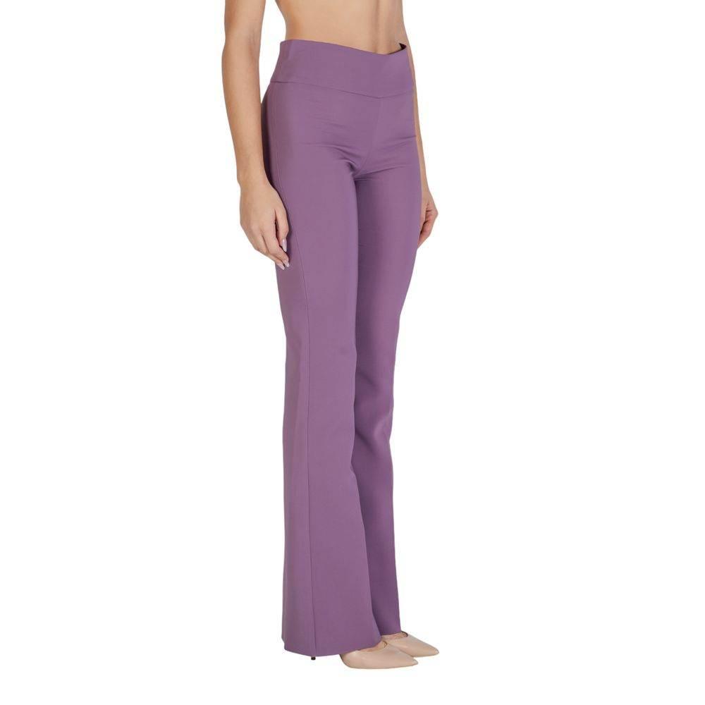 Sandro Ferrone Purple Polyester Pant - Hilstor
