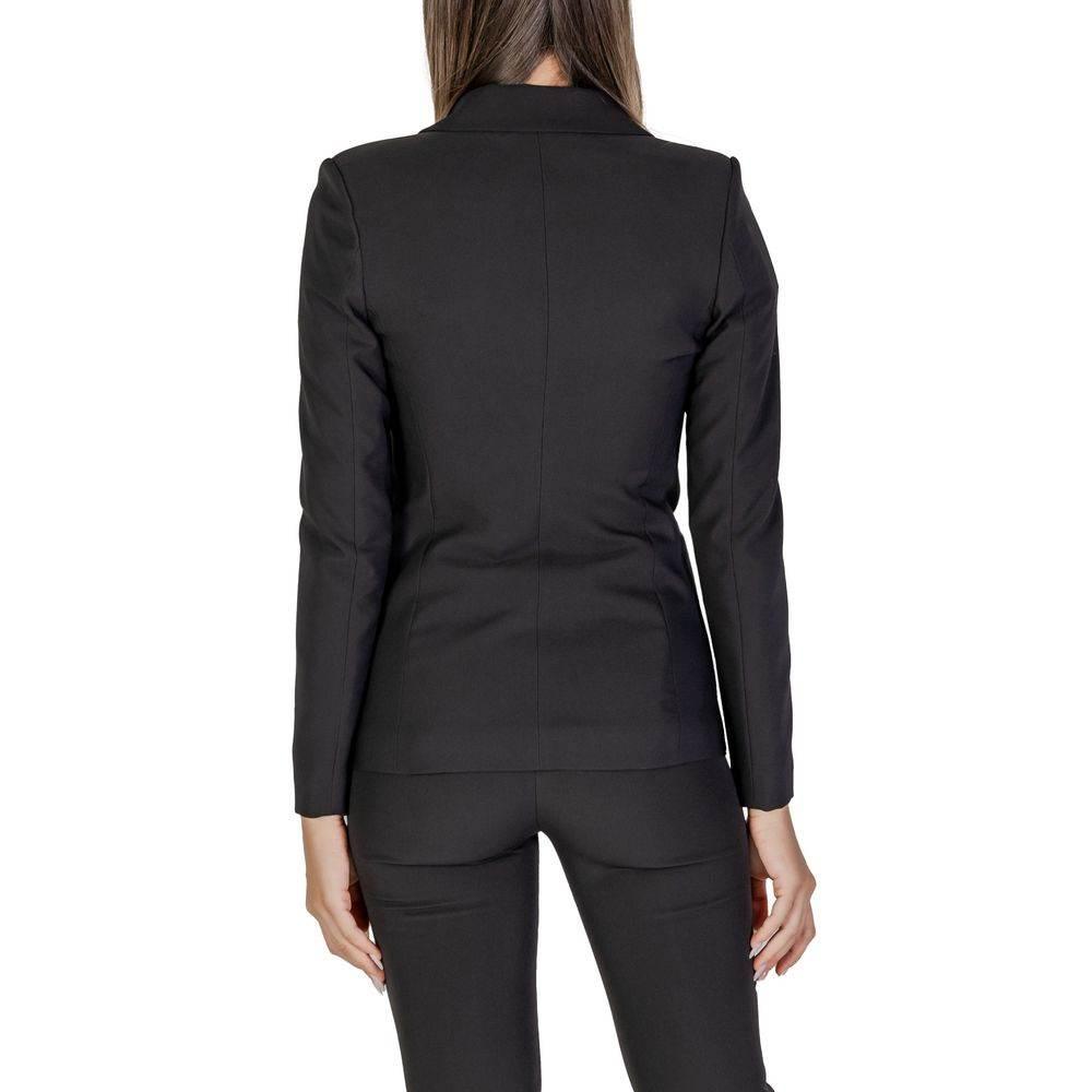 Sandro Ferrone Black Polyester Suits & Blazer - Hilstor
