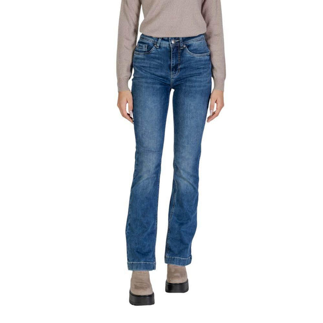 Street One Blue Cotton Mom Jean - Hilstor