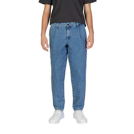 Jack Jones Blue Cotton Relaxed Fit Jean - Hilstor