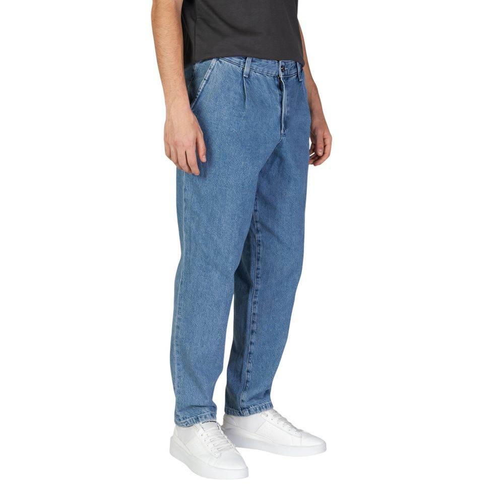 Jack Jones Blue Cotton Relaxed Fit Jean - Hilstor