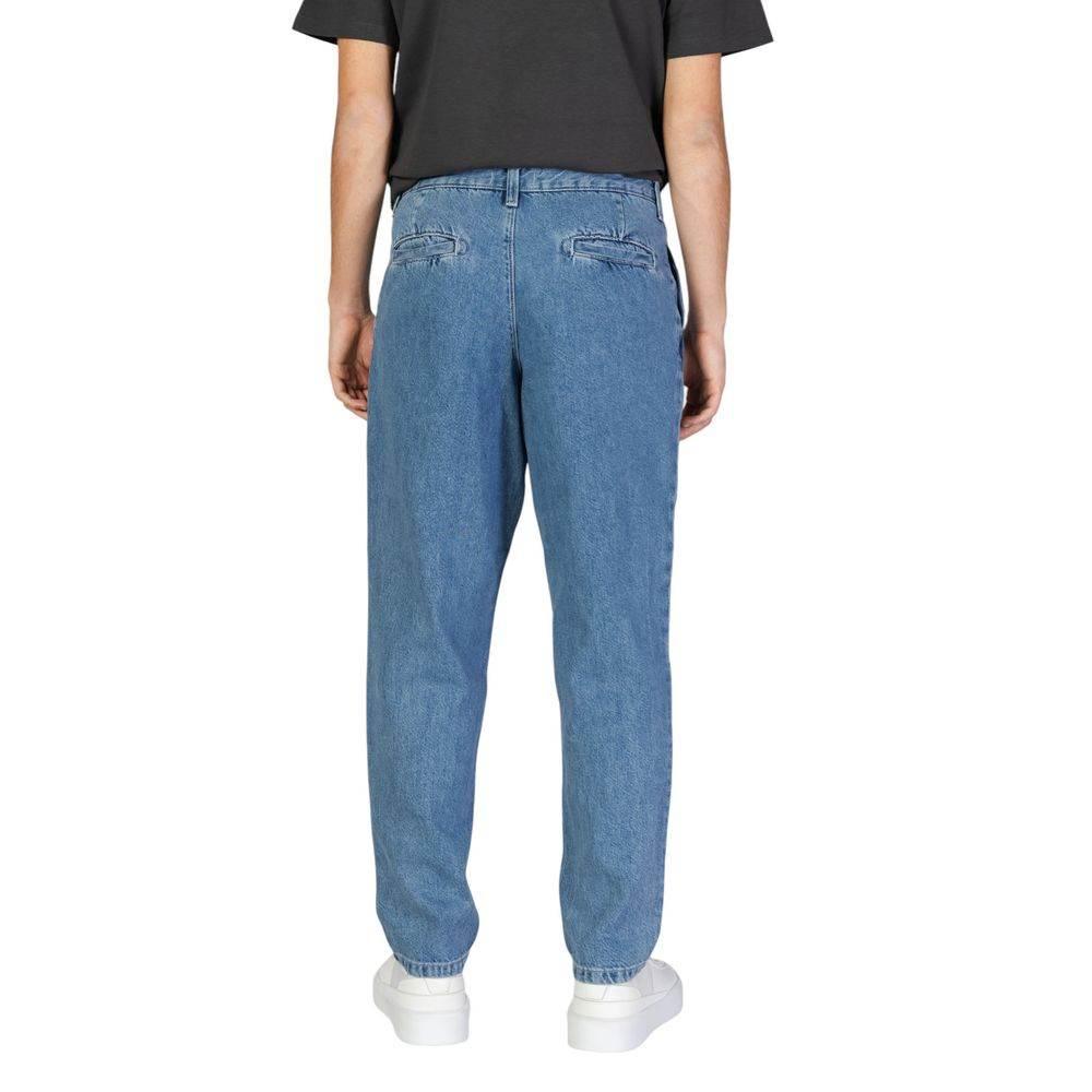 Jack Jones Blue Cotton Relaxed Fit Jean - Hilstor