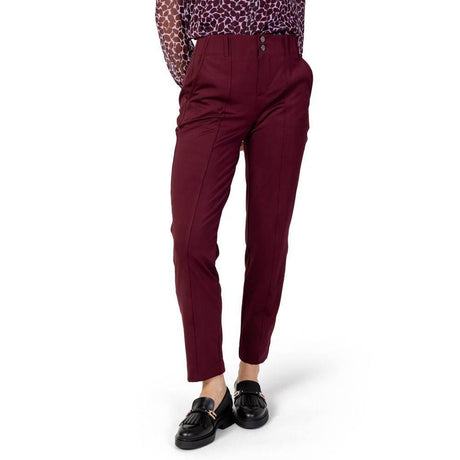 Street One Bordeaux Polyester Pant - Hilstor