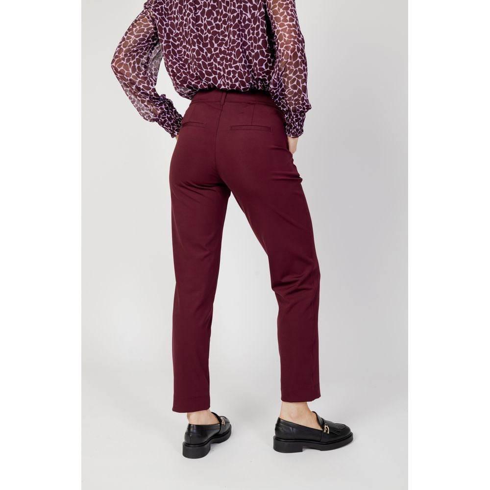 Street One Bordeaux Polyester Pant - Hilstor