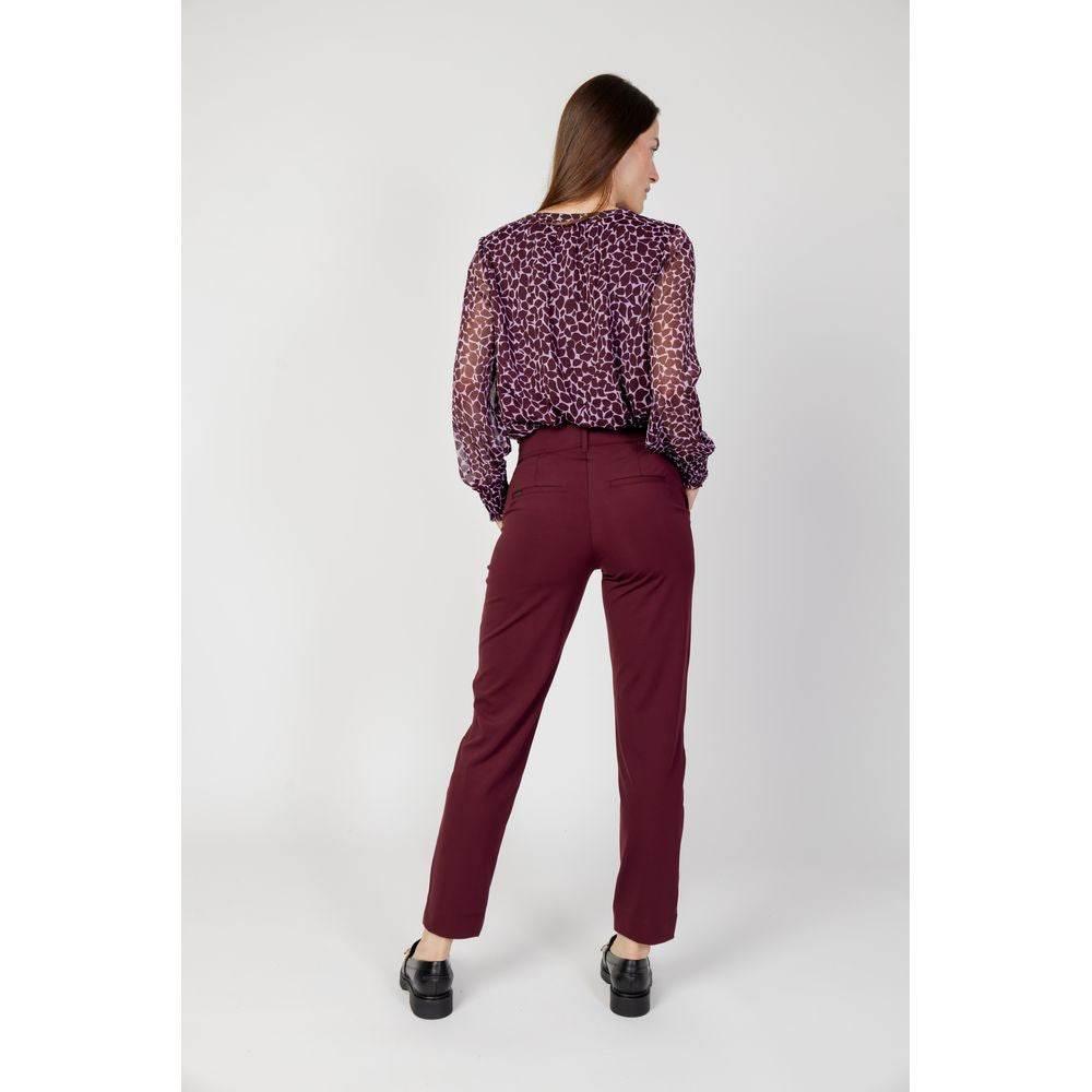 Street One Bordeaux Polyester Pant - Hilstor