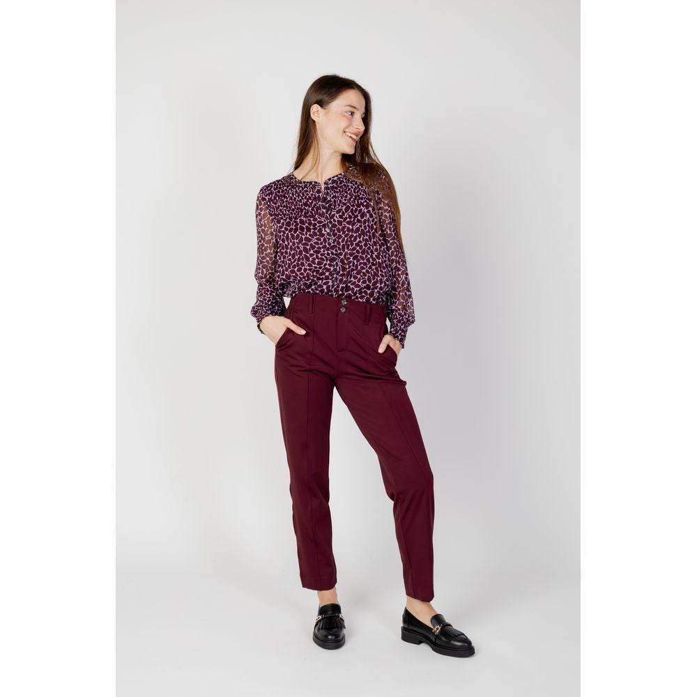 Street One Bordeaux Polyester Pant - Hilstor