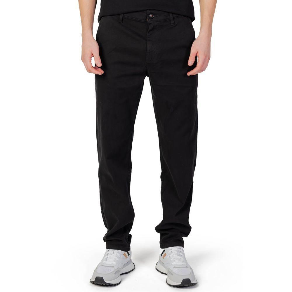 Hugo Boss Black Cotton Pant - Hilstor