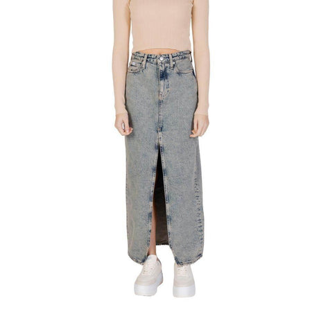 Calvin Klein Jeans Blue Cotton Skirt - Hilstor