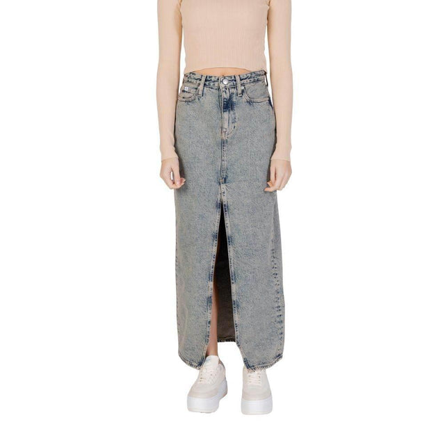 Calvin Klein Jeans Blue Cotton Skirt - Hilstor