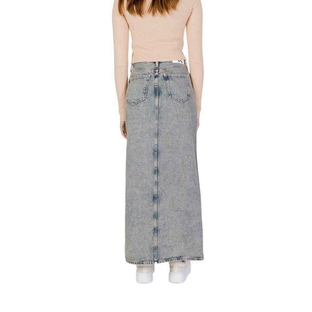 Calvin Klein Jeans Blue Cotton Skirt - Hilstor