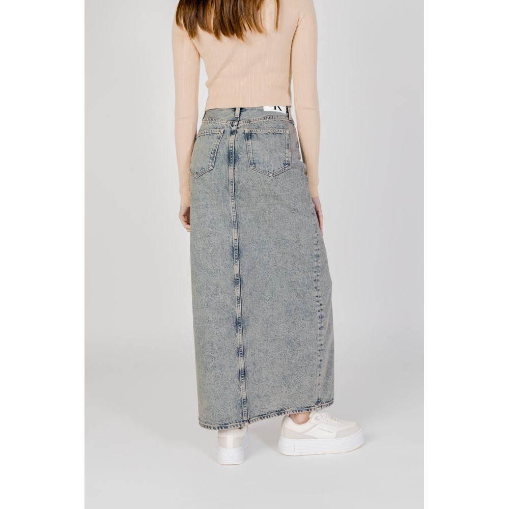 Calvin Klein Jeans Blue Cotton Skirt - Hilstor