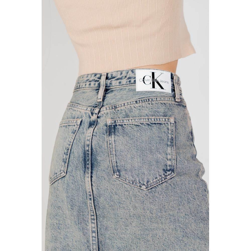 Calvin Klein Jeans Blue Cotton Skirt - Hilstor