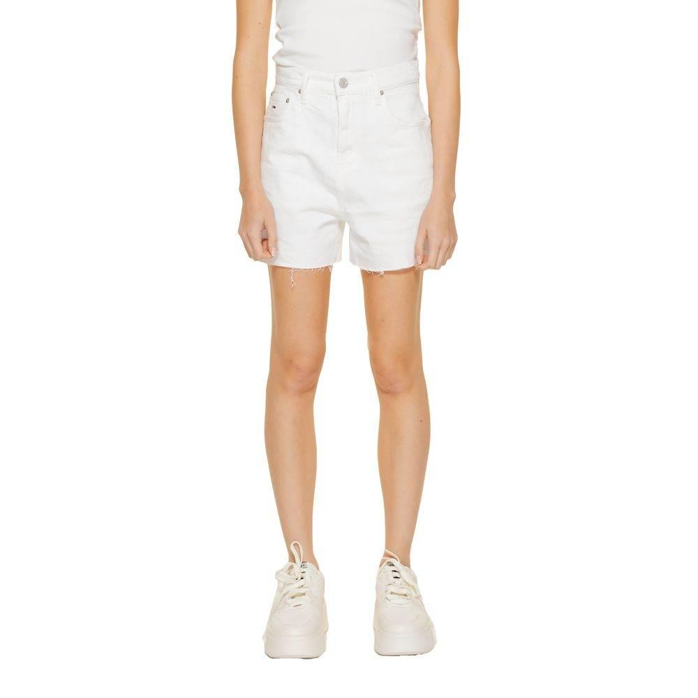 Tommy Hilfiger Jeans White Recycled Cotton Short - Hilstor