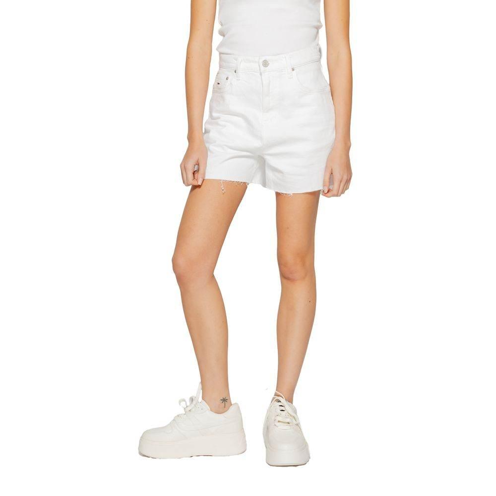 Tommy Hilfiger Jeans White Recycled Cotton Short - Hilstor