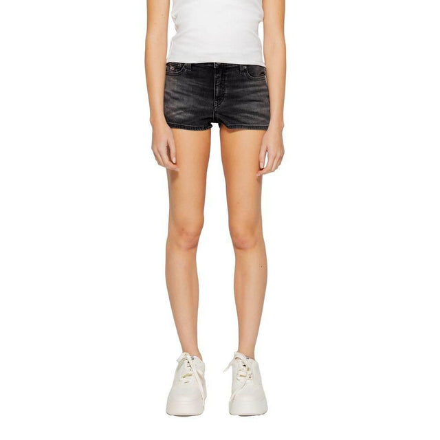 Tommy Hilfiger Jeans Black Recycled Cotton Short - Hilstor