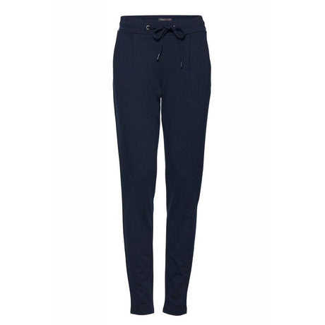 ICHI Blue Polyester Pant - Hilstor