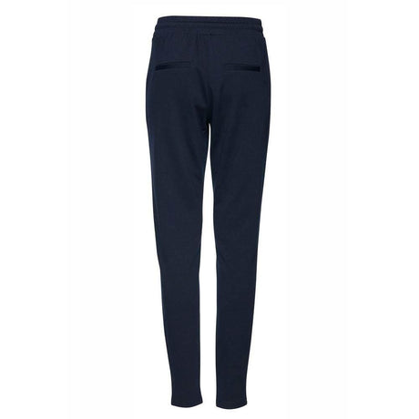 ICHI Blue Polyester Pant - Hilstor