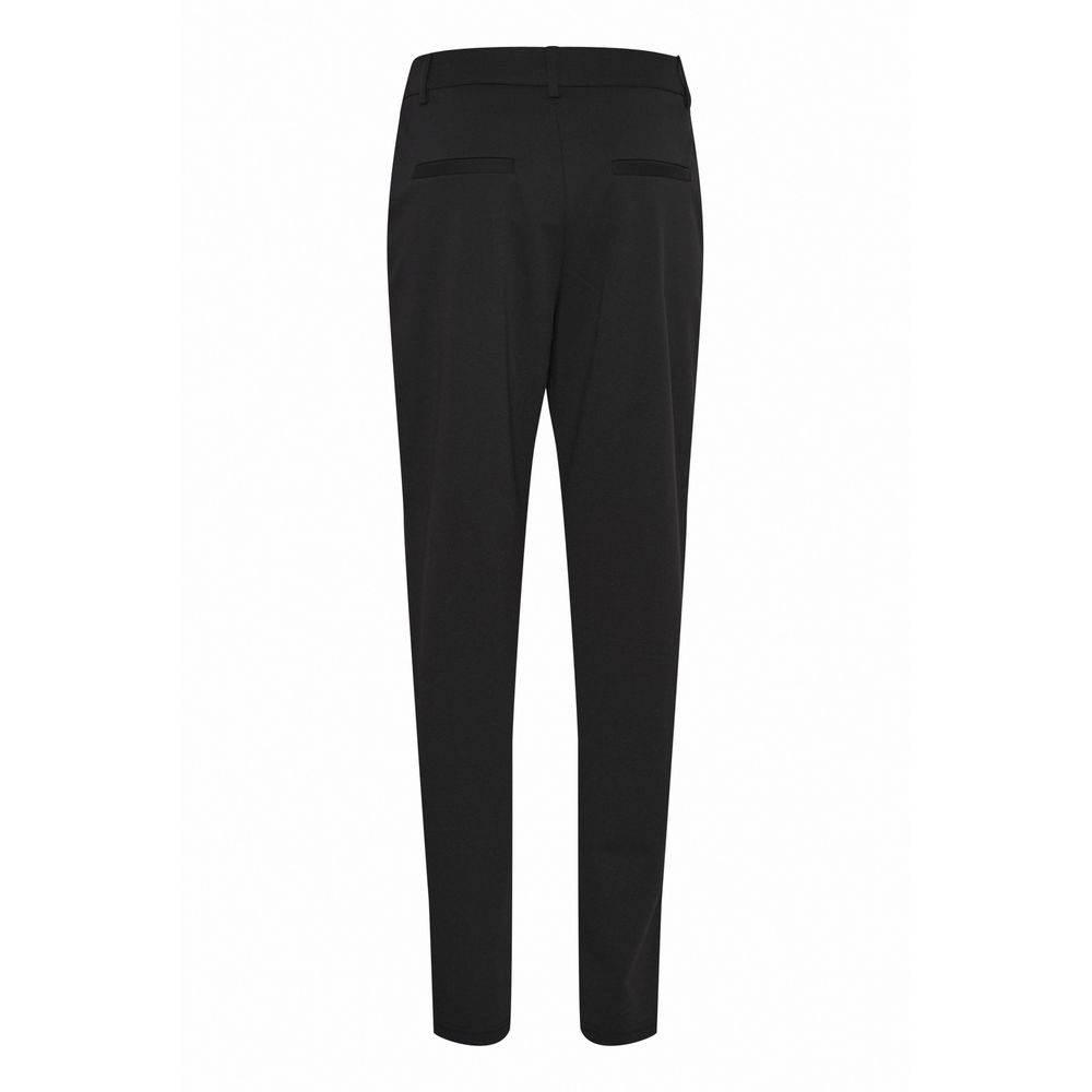 ICHI Black Recycled Polyester Pant - Hilstor