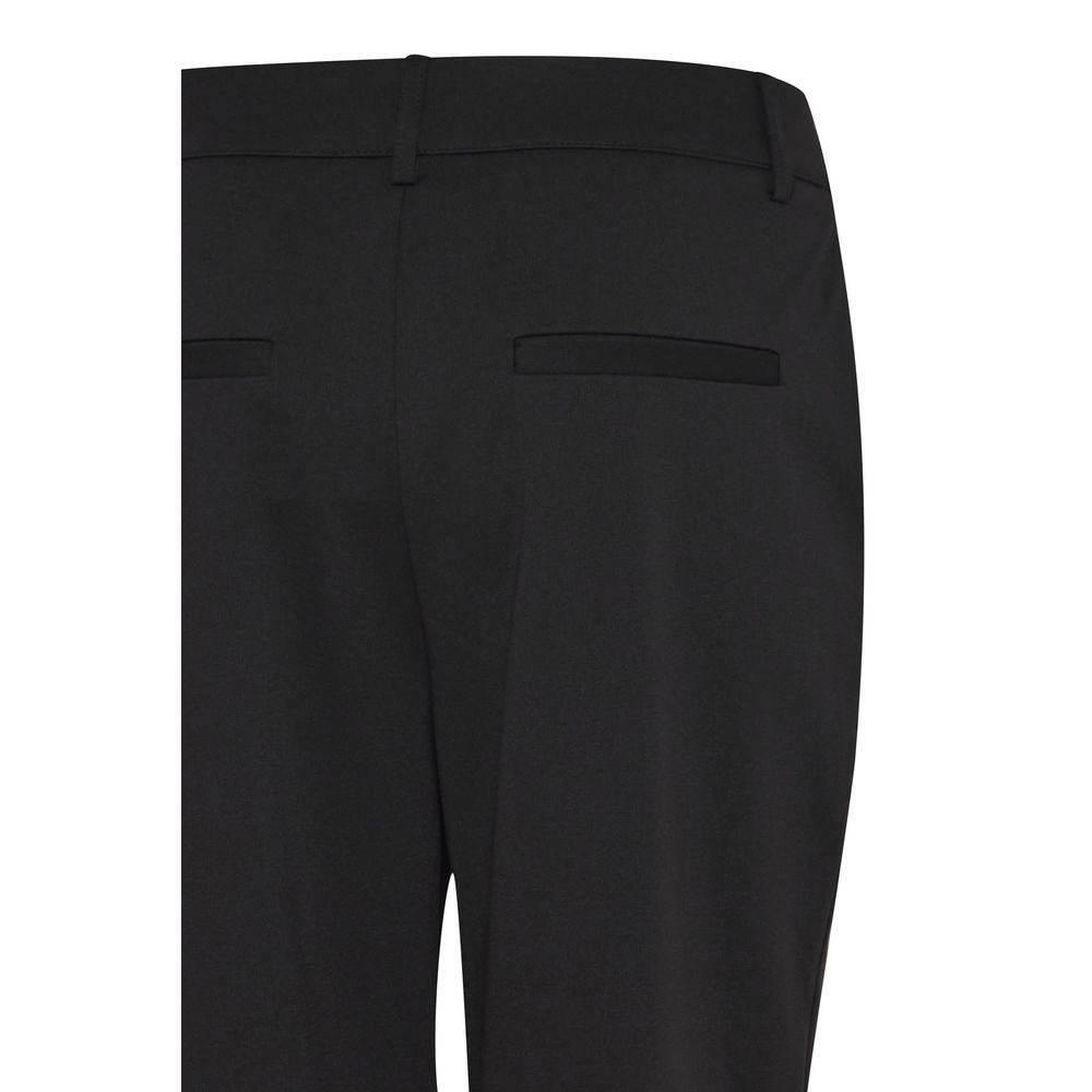 ICHI Black Recycled Polyester Pant - Hilstor