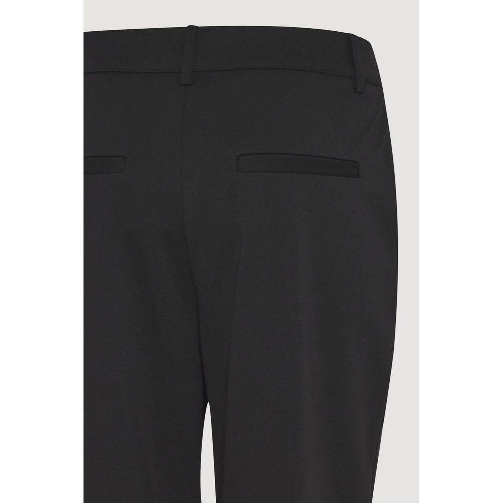 ICHI Black Recycled Polyester Pant - Hilstor
