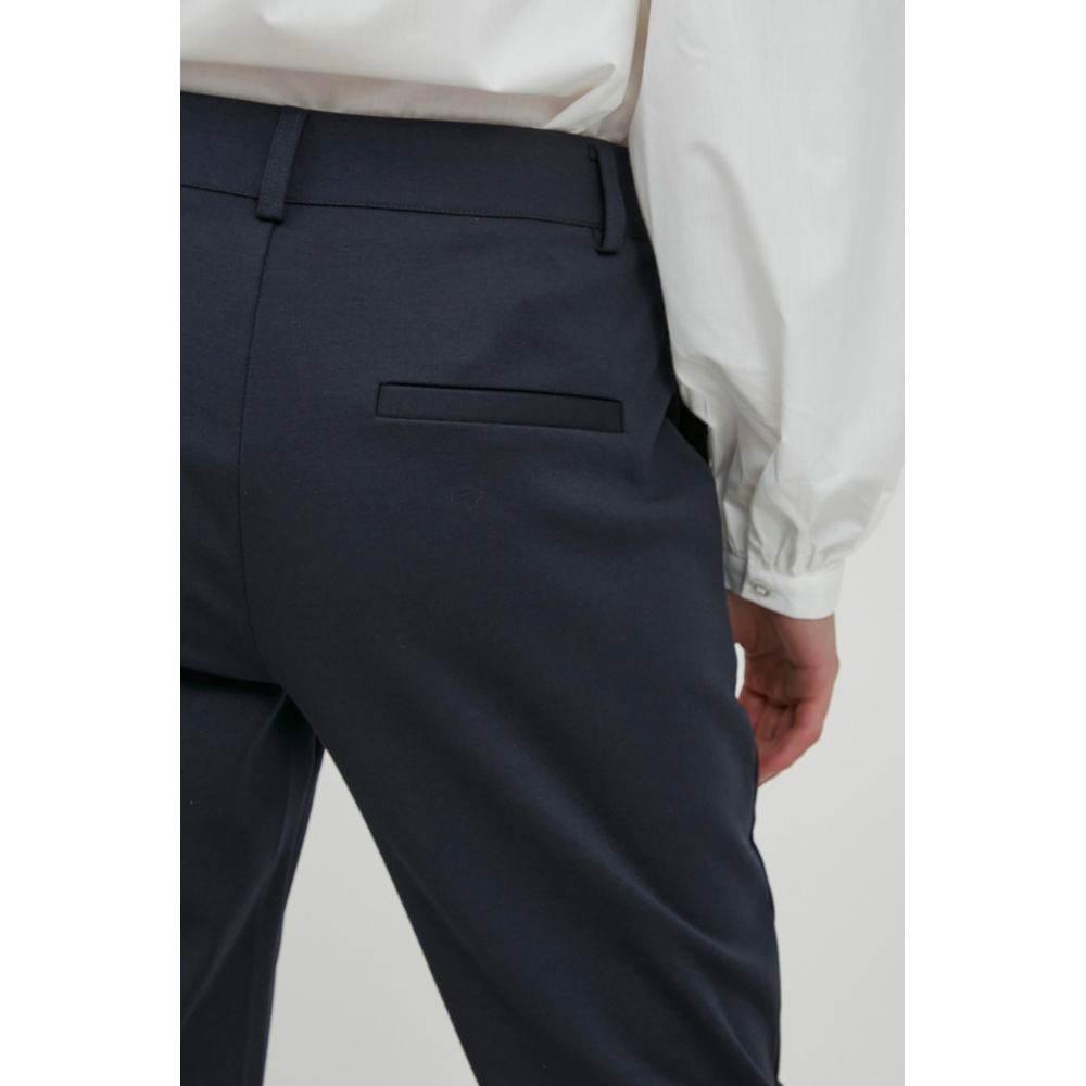 ICHI Blue Recycled Polyester Pant - Hilstor