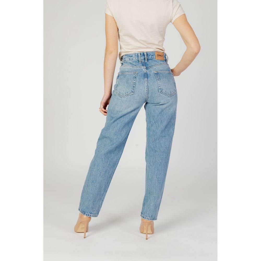 Only Light Blue Cotton Jeans & Pant - Hilstor