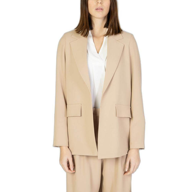 Sandro Ferrone Beige Polyester Suits & Blazer - Hilstor