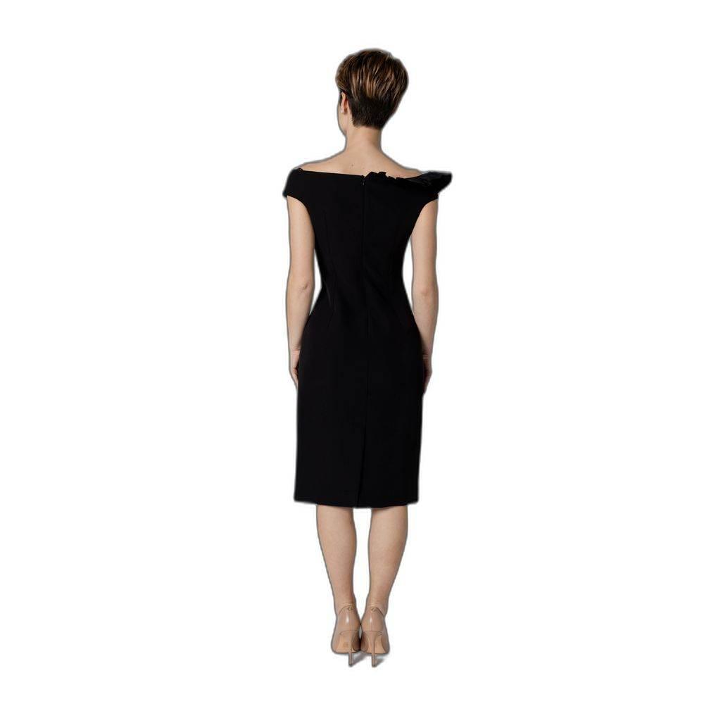 Sandro Ferrone Black Polyester Dress - Hilstor