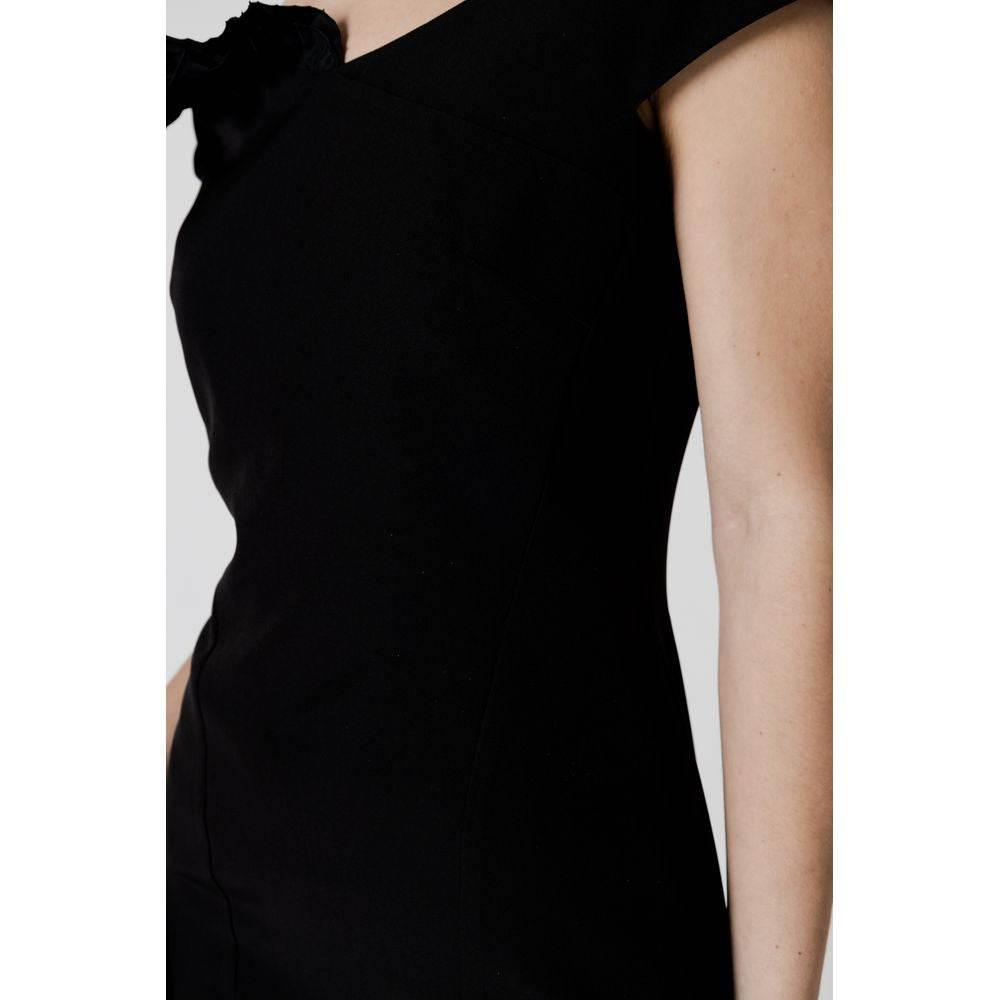 Sandro Ferrone Black Polyester Dress - Hilstor
