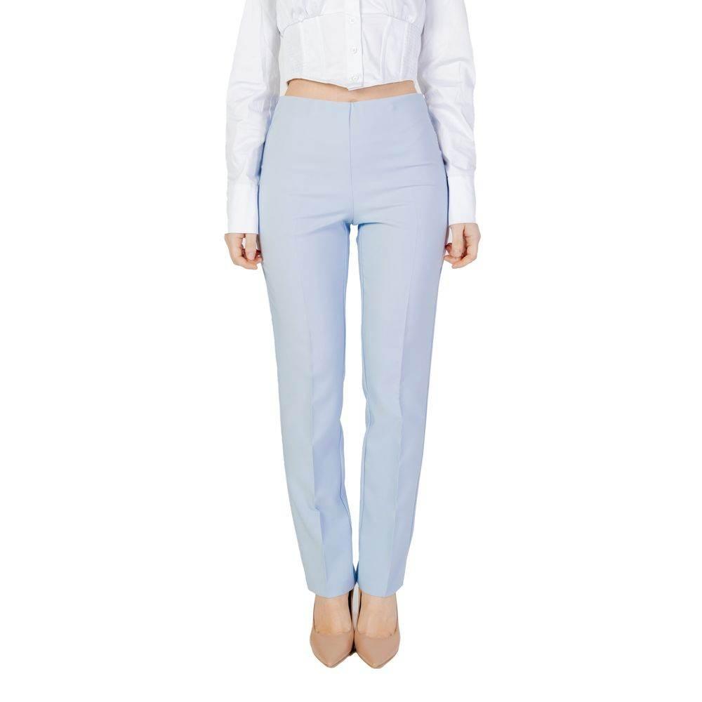 Sandro Ferrone Blue Polyester Pant - Hilstor