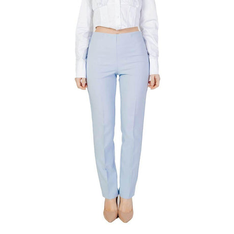 Sandro Ferrone Blue Polyester Pant - Hilstor