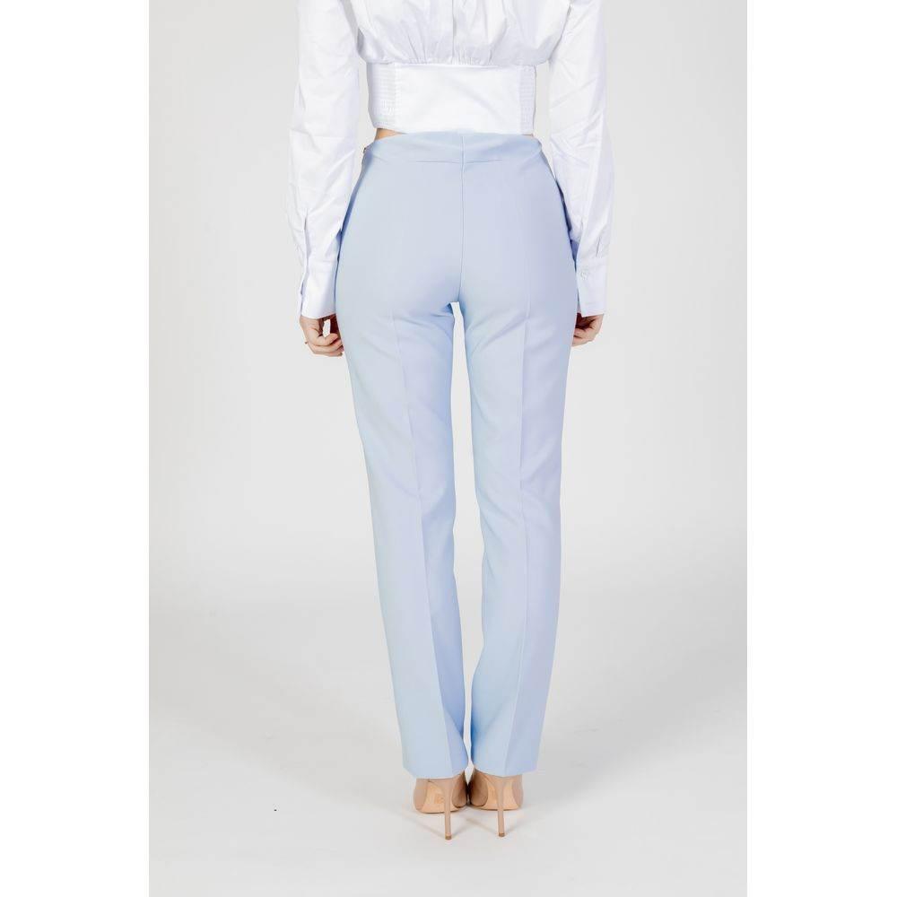 Sandro Ferrone Blue Polyester Pant - Hilstor