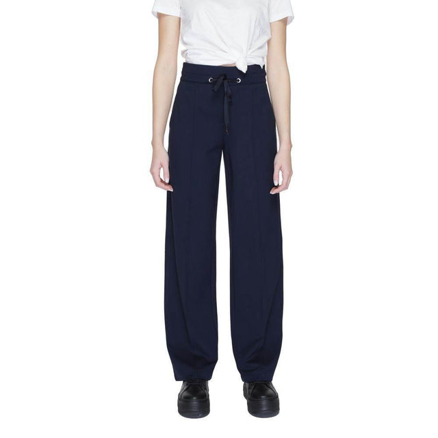 Street One Blue Viscose Pant - Hilstor