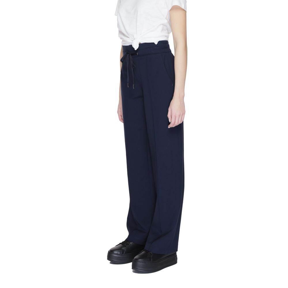 Street One Blue Viscose Pant - Hilstor