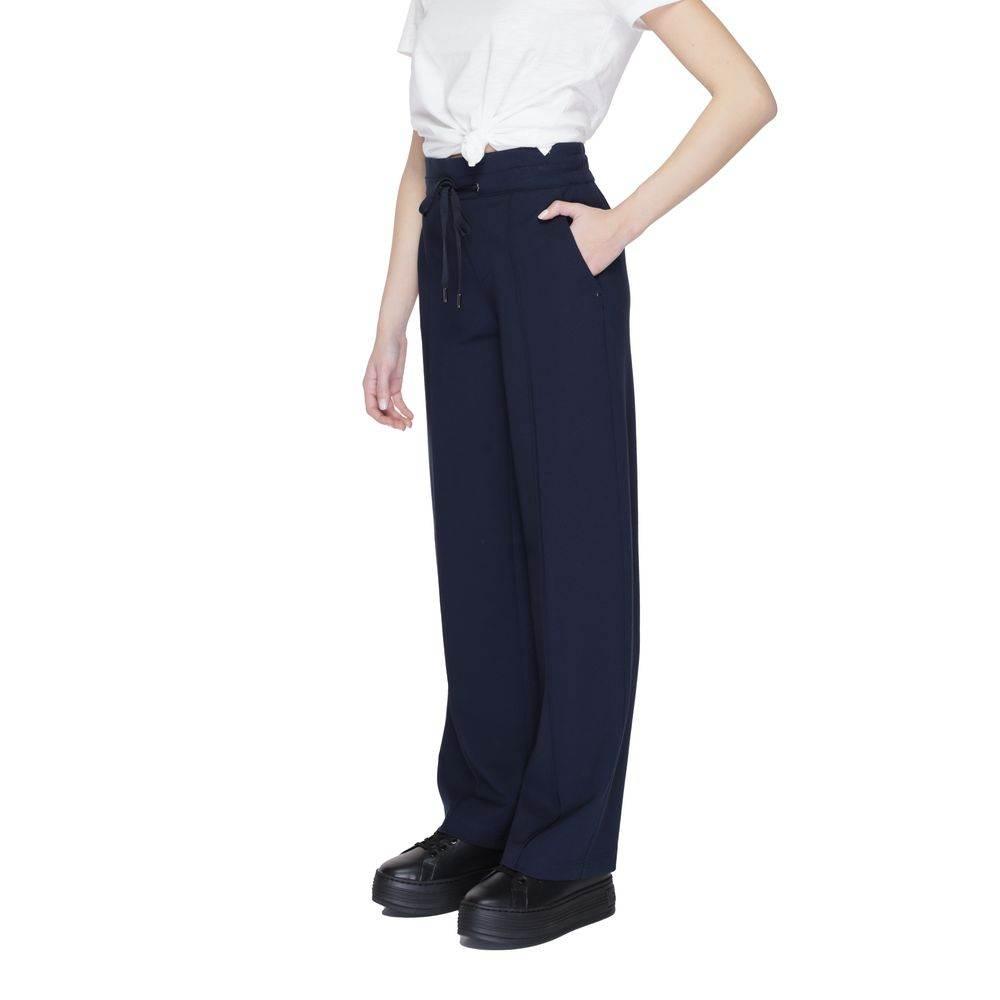Street One Blue Viscose Pant - Hilstor