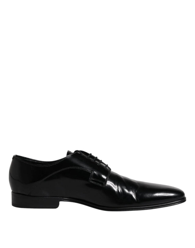 Dolce & Gabbana Black Leather Lace Up Derby Formal Shoes - Hilstor