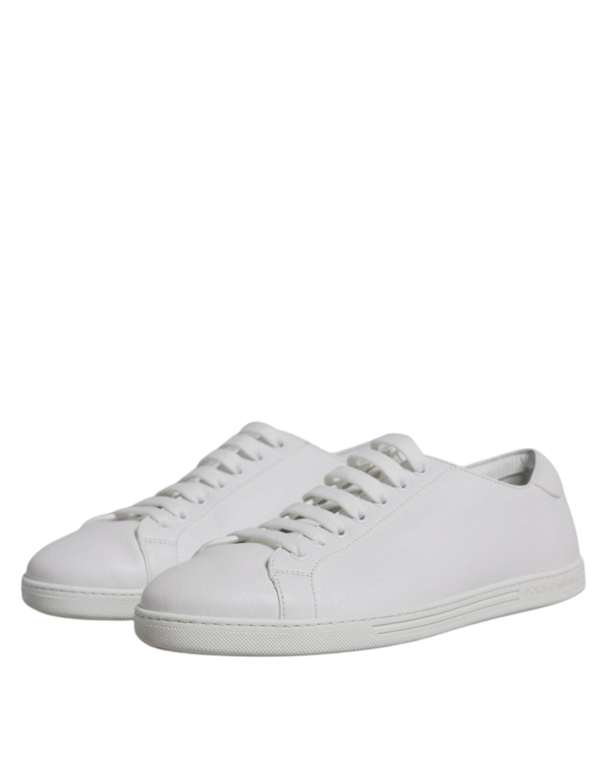 Dolce & Gabbana White Low Top Men Saint Tropez Sneakers Shoes - Hilstor