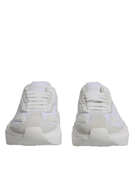 Dolce & Gabbana White Leather Daymaster Low Top Sneakers Shoes - Hilstor